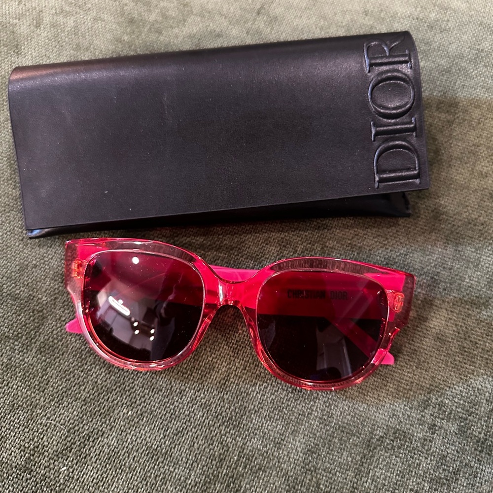 Dior Vibrant Pink Sunglasses with Black Case